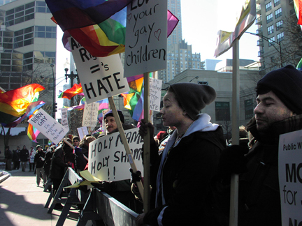 Holy Name Hole Shame demonstration