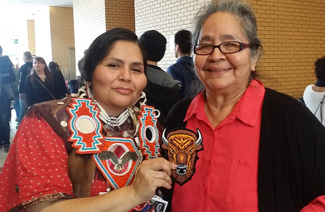 Pauline Shirt (right) with her daughter Luanna Harper, February 27, 2016