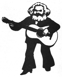 Karl Marx with guitar